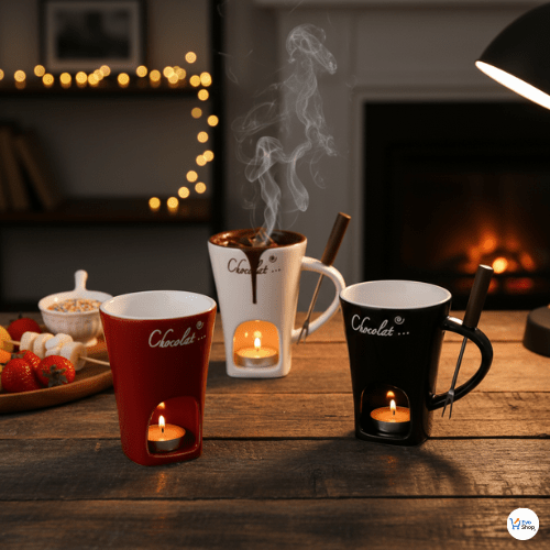 🍫 Tasse Chauffante en Céramique EvoFondue™ – Fondue, chocolat ou café chaud à volonté ☕🔥 - EvoShop